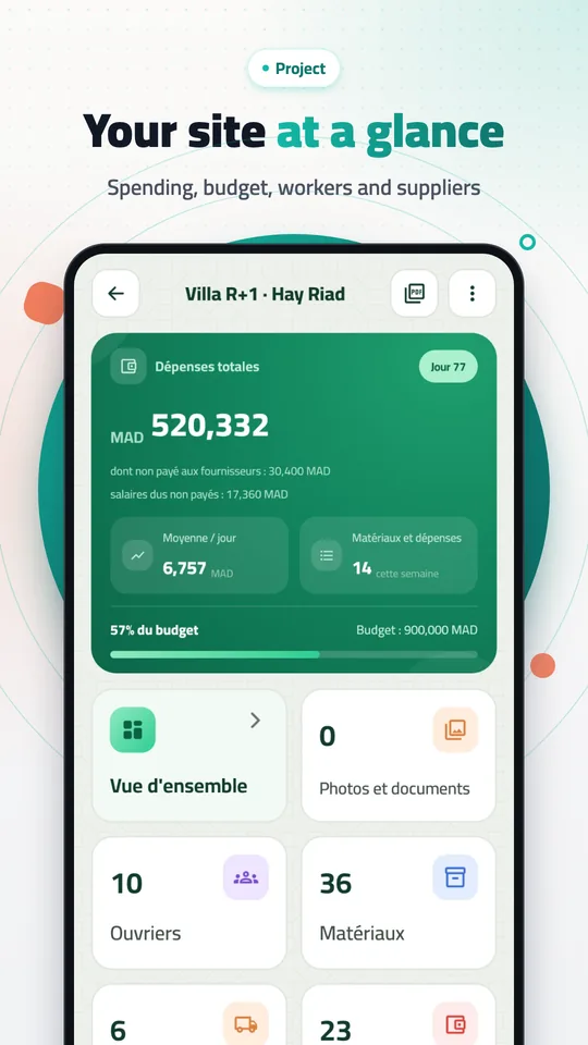 Screenshot of the Ochanti app 1