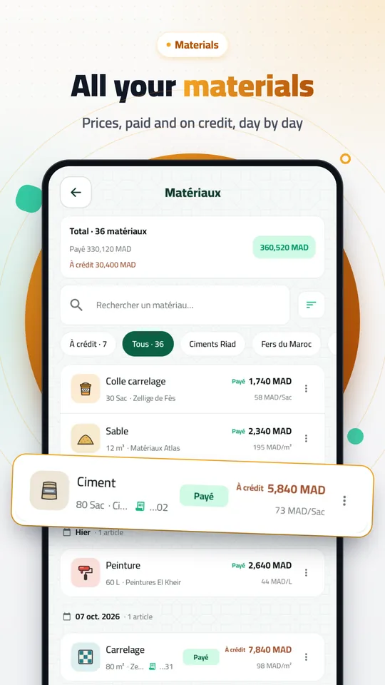 Screenshot of the Ochanti app 5