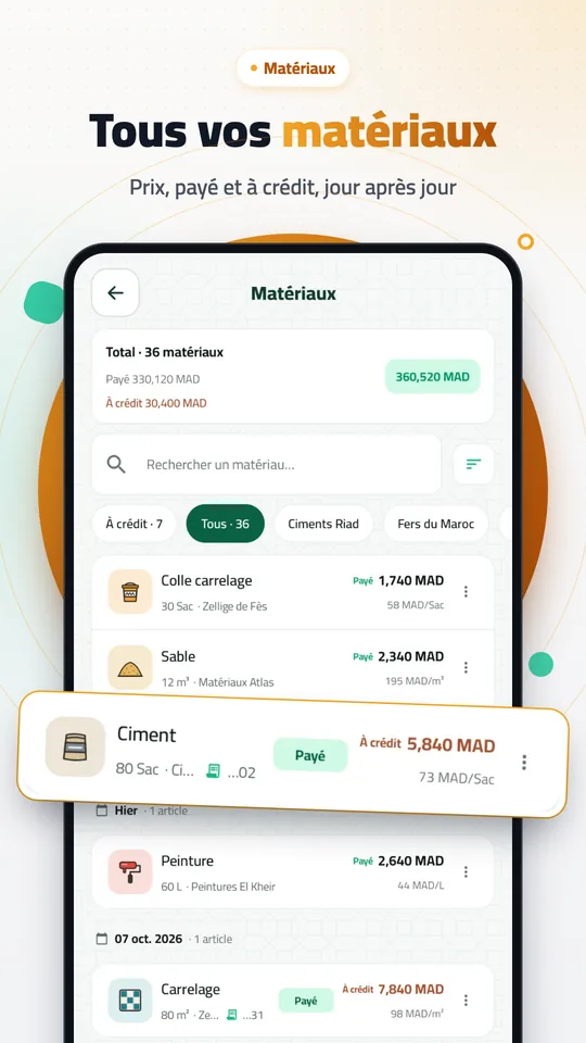 Capture d’écran de l’application Ochanti 5